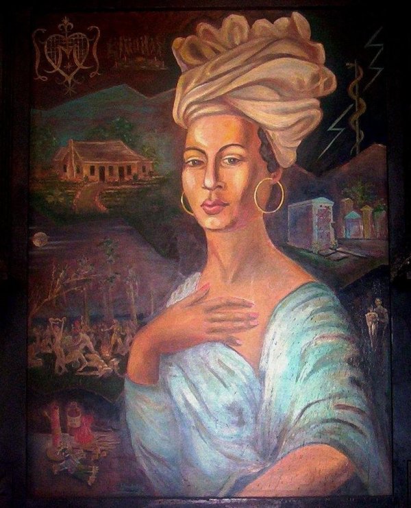 Marie Laveau, retratada por Charles Gandolfo