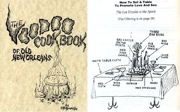 The Voodoo Cookbook Of Old New Orleans enseña cómo disponer una mesa para promover el amor 