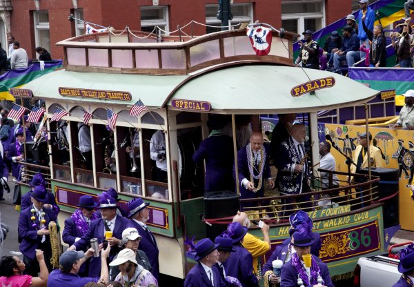 Una de las carrozas de Mardi Gras. Foto: Carol M. Highsmith, Library Of Congress