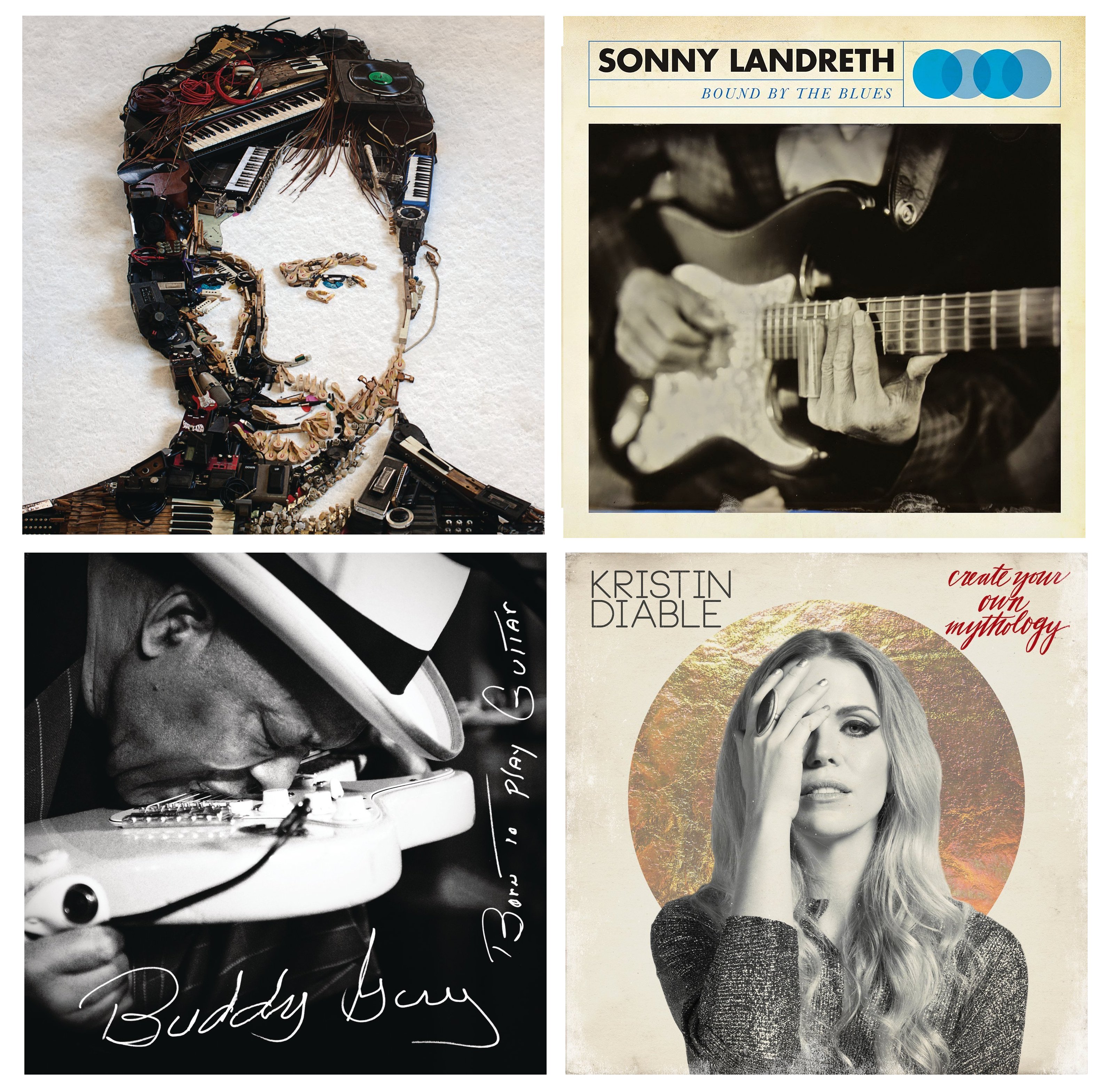 Portadas de los álbumes de Hary Connick Jr., Sonny Landreth, Buddy Guy y Kristin Diable